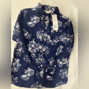 Janie and Jack button down linen shirt .New with Tags .